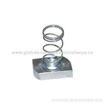 High-quality Stainless Steel Spring Nut, Made in China, M3-M48 Dimensions, Zinc-plated